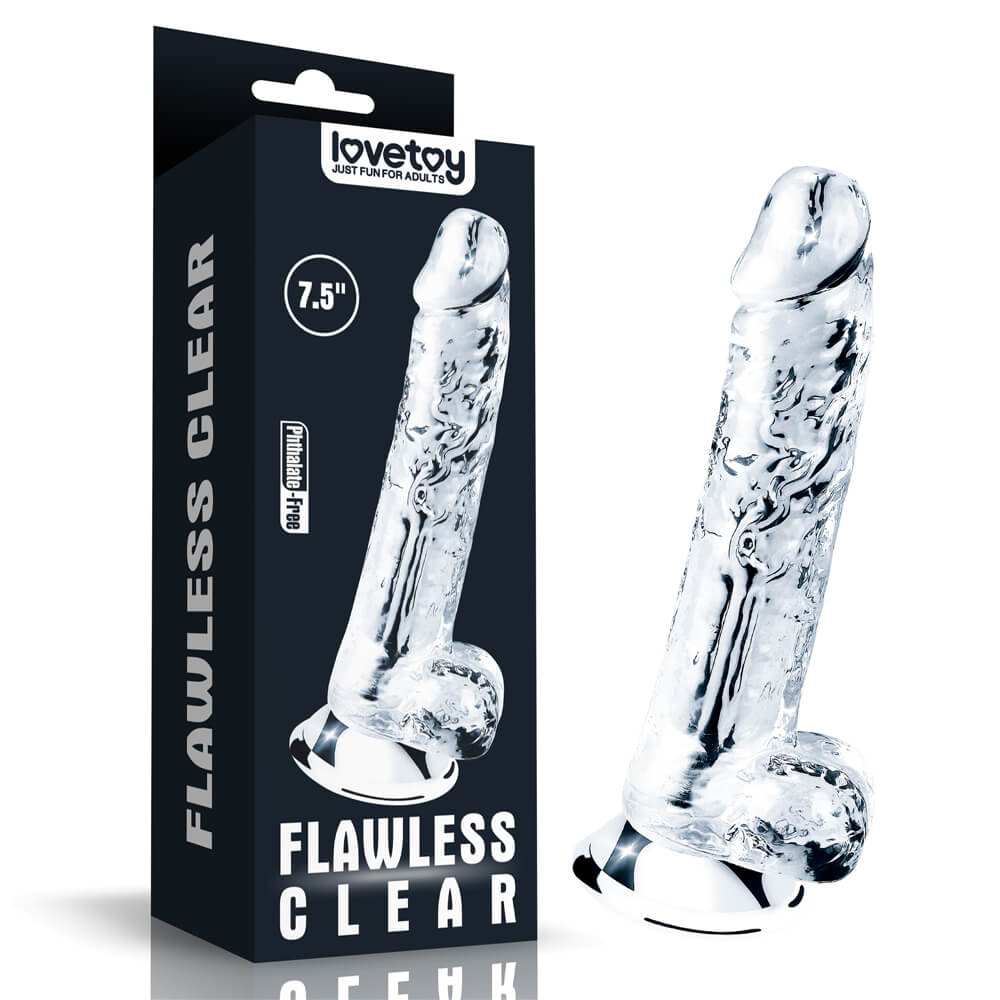 Dương Vật Giả Lovetoy Trong Suốt – Flawless Clear 7.5 Inch