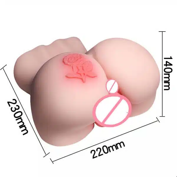 Mông Giả Nguyên Khối Silicon Hình Bông Hồng Cao Cấp