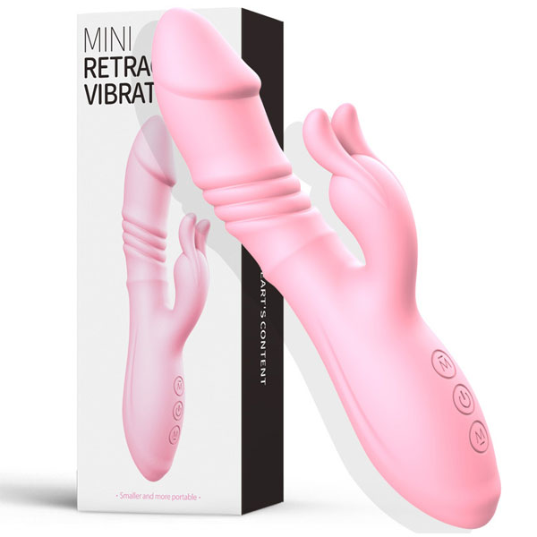 Dương Vật Giả Mini Tai Thỏ Rung Thụt