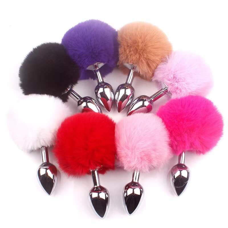 Plug Hậu Môn Inox Cosplay Đuôi Thỏ