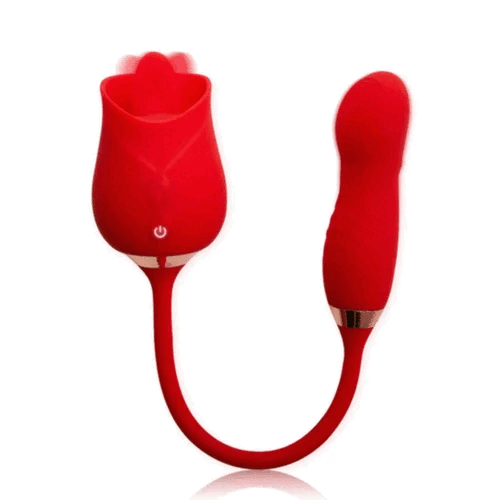 Trứng Rung Hoa Hồng 2 Đầu Liếm Móc