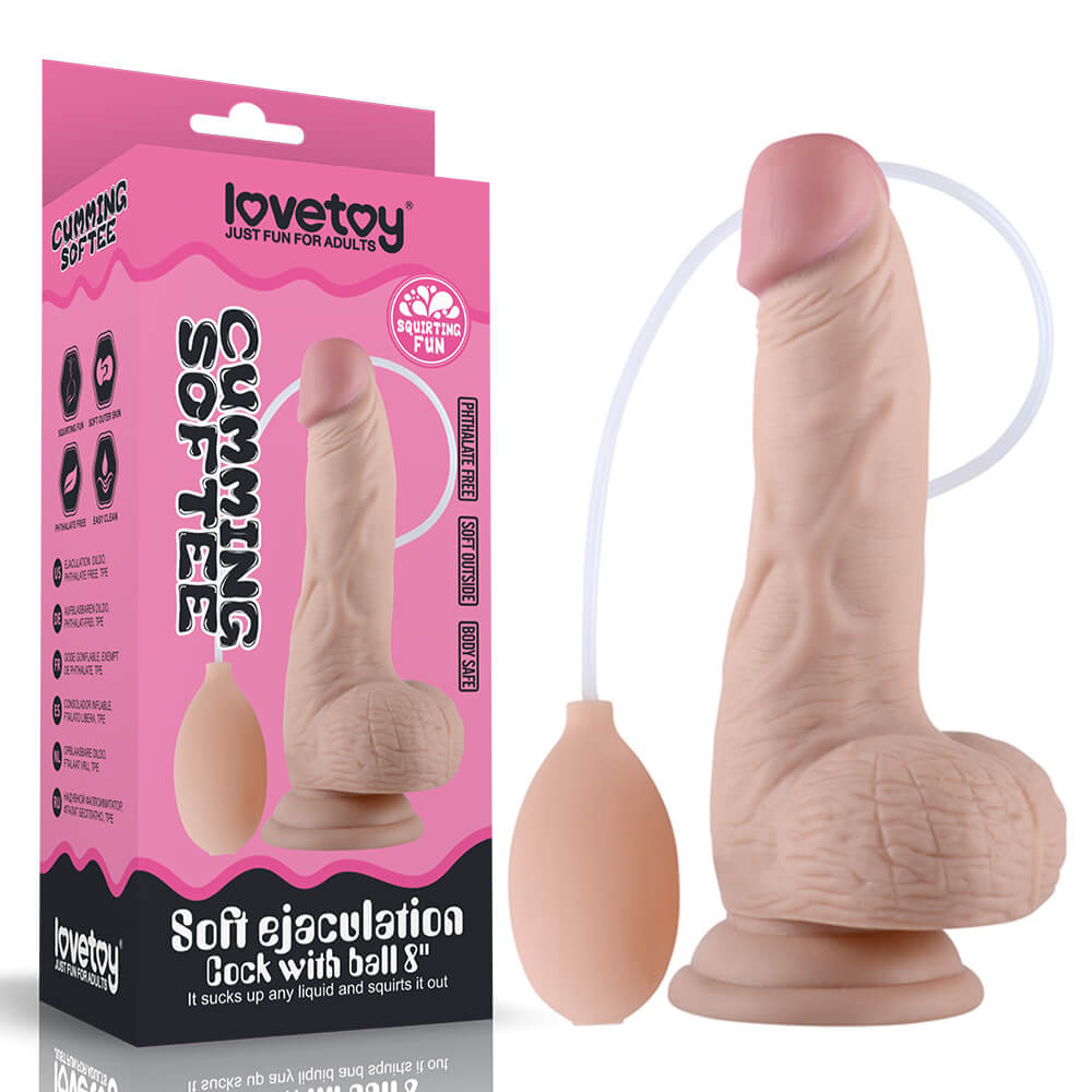 Dương Vật Giả Gắn Tường Lovetoy Cumming Softee 8inch