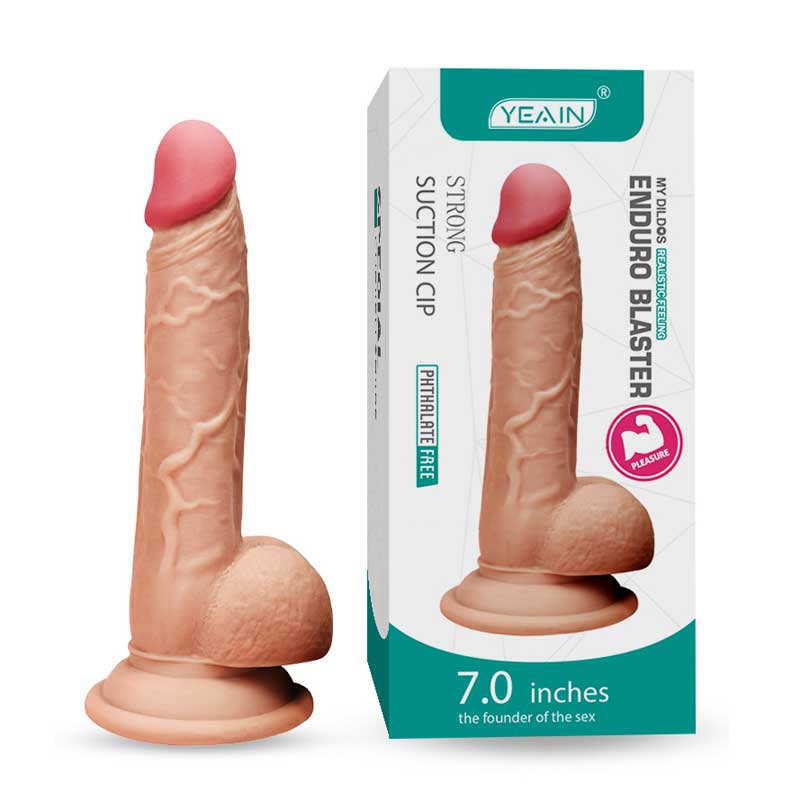 Dương Vật Giả Gắn Tường Yeain 7inch Màu Xanh