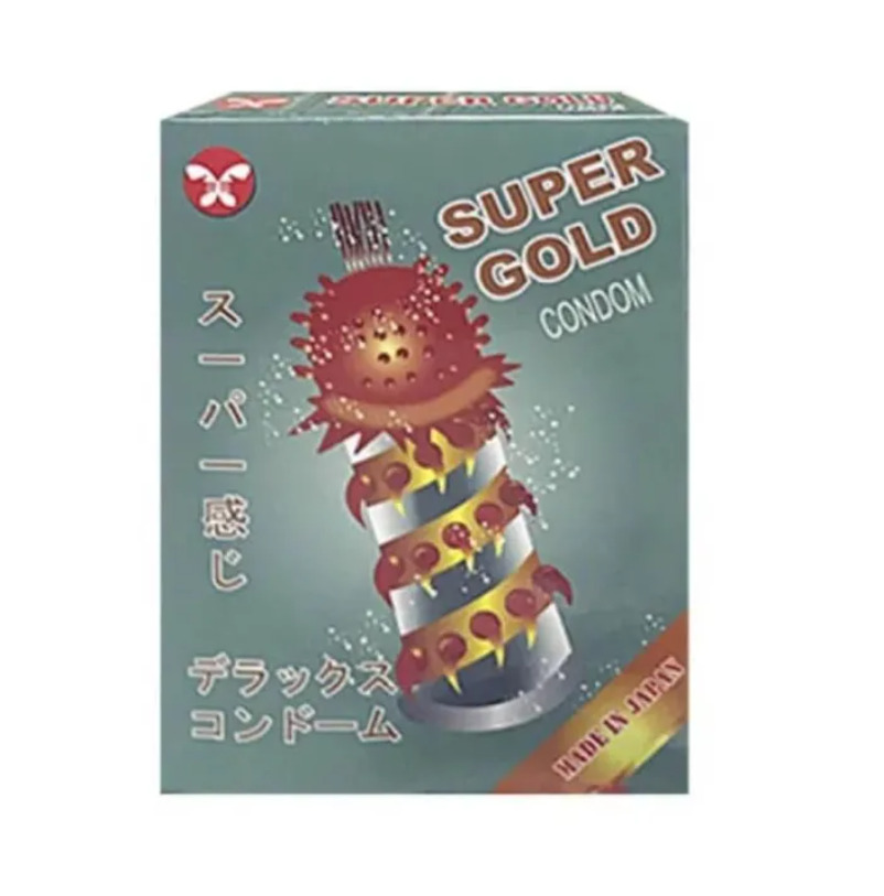 Bao cao su Siêu Gai SUPER GOLD (2 Hộp)