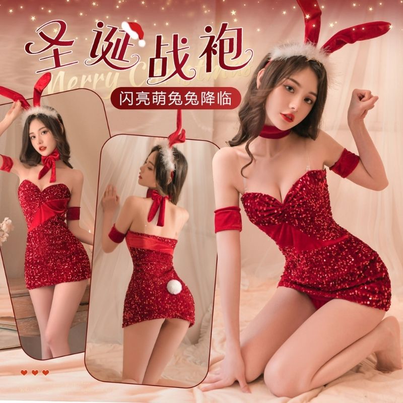 Đồ Sexy Cosplay Nàng Thỏ Giáng Sinh TP09